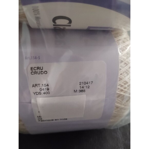 Aunt Lydia's ECRU Cotton Crochet Thread Size 10 Two rolls In Package String Art - Picture 4 of 6